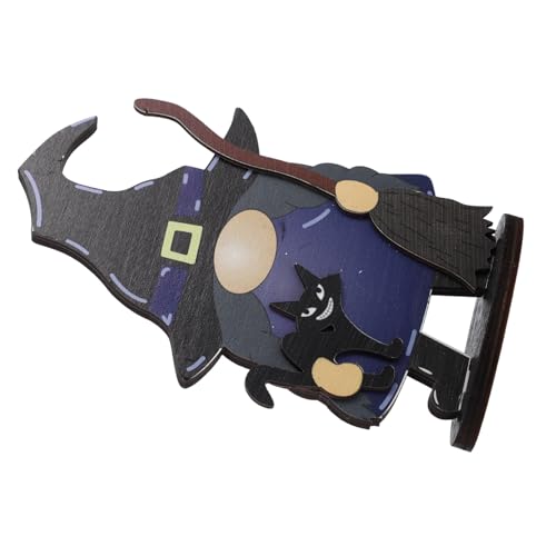 Yardwe Hölzernes Zwergenschild Für Halloween Dekoration Tischmittelstück Aus Holz Stilvolle Halloween Dekoration Für Partys Und Feierlichkeiten Als Tischdeko Und Dekorativer von Yardwe