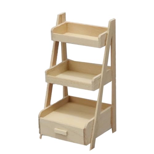 Yardwe Holz Blumenständer für Puppenhaus Dreischichtiger Blumenregal mit Stilvolle Deko für Mini Hausmöbel für Kreative DIY Yardwe Holz Blumenständer für Puppenhaus Dreischichtiger Blumenregal mit Stilvolle Deko für Mini Hausmöbel für Kreative DIY von Yardwe