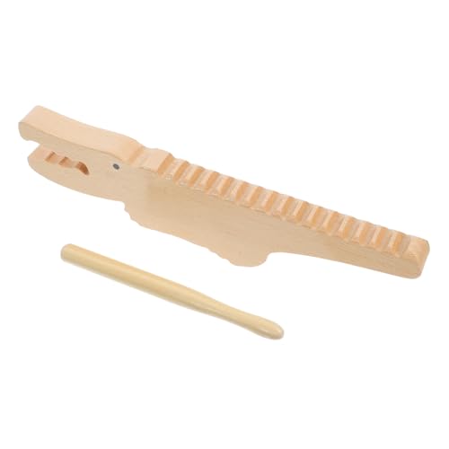 Yardwe Holz Guiro Alligator Percussion Instrument für Kreatives Musikinstrument Sichere Langlebige Holzspielzeuge Kognitives für Musikalische von Yardwe