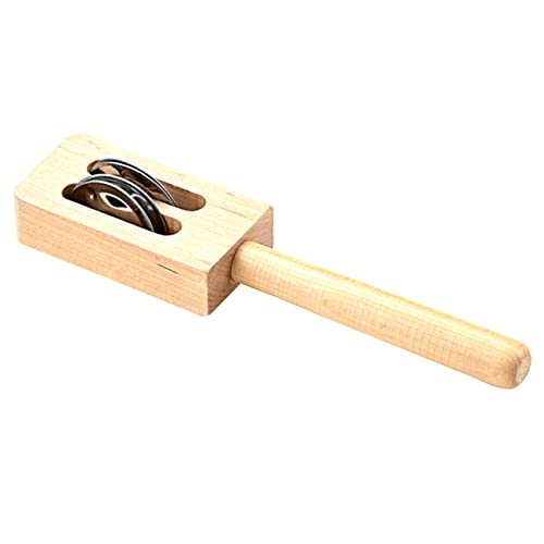 Yardwe Holz Handglocke Perkussionsspielzeug für Kleinkinder Lernspielzeug mit Angenehmen Klängen Langlebig für Spielerisches Lernen Zufälliger Stil von Yardwe