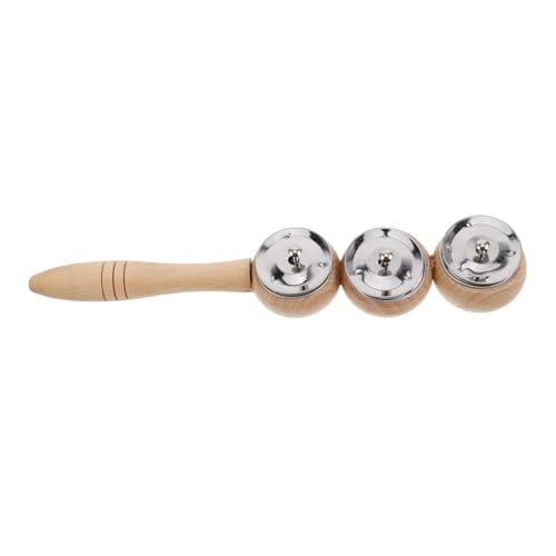 Yardwe Holz Jingle Bells Handglocken für Fördert Hörentwicklung und Musikalität für Musiktherapie und Kreative Weihnachten und Ostern von Yardwe