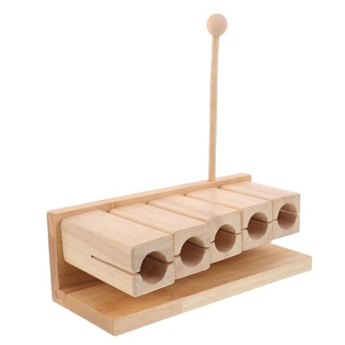 Yardwe Holz Rhythmusblock Töne Holzschlaginstrument mit Schlägeln für Ergonomisch Orff Percussion Instrument für Vorschule Musikunterricht und Gruppenaktivitäten von Yardwe