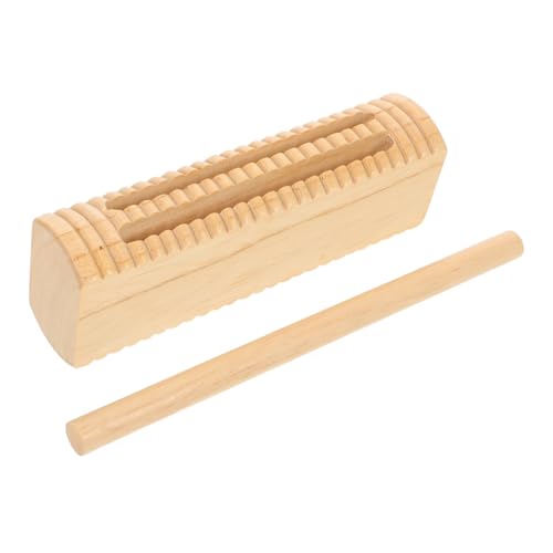 Yardwe Holz Rhythmusblock mit Schlägel Tragbares Percussion-Instrument für Leicht Handpoliert Sicher für Frühkindliche Musikbildung und Gruppenspiel von Yardwe