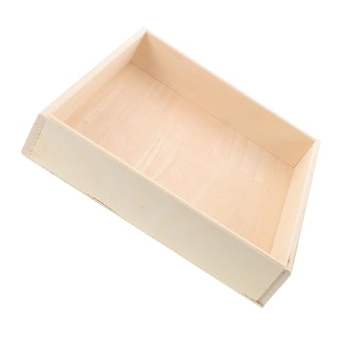 Yardwe Holz Sand Tray Sandspielzeug Quadratischer Desktop Sand Aufbewahrungsbox Montessori Sandkasten für Drinnen Kleine Räume und Spielzimmer Stabil Sicher Organisiert von Yardwe