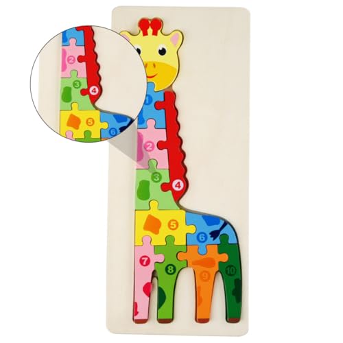 Yardwe Holz Tierpuzzle für Pädagogisches Jigsaw Teilig Hochwertiges Holzmaterial Bunte Dinosaurier und Tierformen Fördert Feinmotorik und Hand Auge Koordination Zufälliger Stil von Yardwe