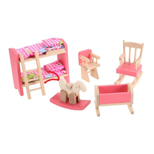Yardwe Holz mit hohem und niedrigem Bett Spielhaus Puppenstubentische Miniaturtisch Puppenhauszubehör Puppenhaus-Miniaturen Spielzeugmöbel Mini-Puppenstubenstühle Yardwe Holz mit hohem und niedrigem Bett Spielhaus Puppenstubentische Miniaturtisch Puppenhauszubehör Puppenhaus-Miniaturen Spielzeugmöbel Mini-Puppenstubenstühle von Yardwe