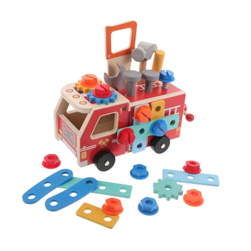 Yardwe Holzbau Set für Montessori Stem Lernspielzeug für Kleinkinder Werkzeugspielzeug Feinmotorik und Kreativen Spielweise von Yardwe