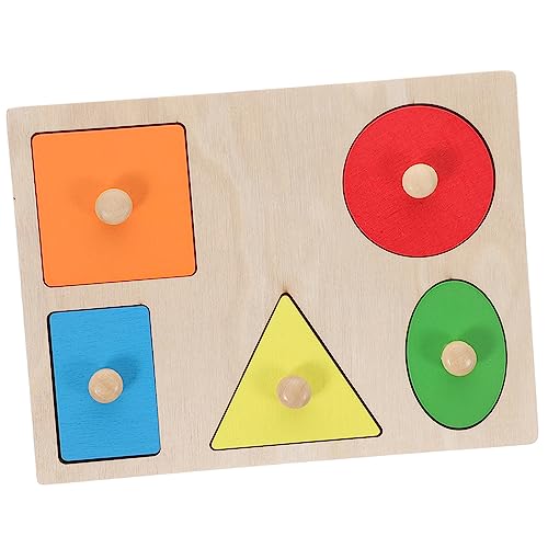 Yardwe Holzform Matching für Geometrische Formen Lernspielzeug für Frühe Entwicklung Montessori Inspiriert Sicher und Lehrreich für Jungen und Mädchen von Yardwe