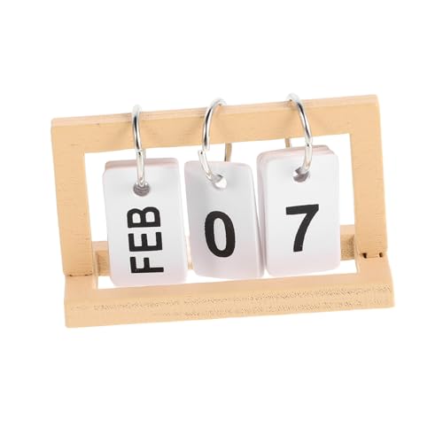 Yardwe Holzkalender für Puppenhaus Kleiner Tischkalender Vielseitige Dekoration für Puppenhaus und Büro Beige Realistische Details Kompakt und Praktisch Multifunktional Yardwe Holzkalender für Puppenhaus Kleiner Tischkalender Vielseitige Dekoration für Puppenhaus und Büro Beige Realistische Details Kompakt und Praktisch Multifunktional von Yardwe