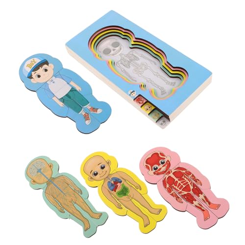 Yardwe Holzkörper -rätsel Anatomie -Puzzle Für Kinder Menschliches Körper Lernspielzeug Kleinkind Bildungsorgel Puzzle von Yardwe