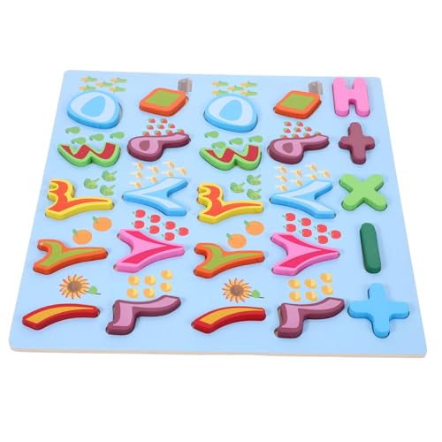 Yardwe Holznummern Puzzle Für Kleinkinder Montessori Spielzeug Lernen Spielzeugbrieferkennung Und Bildungsspiel Für Kinder von Yardwe