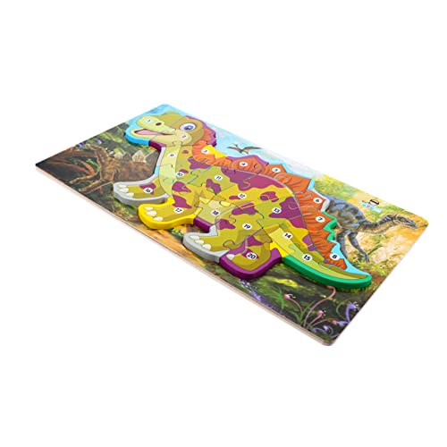 Yardwe Holzpuzzle Dinosaurier Holzspielzeug Lernspielzeug für Jungen und Mädchen Pädagogisch Umweltfreundlich Sicher Montessori Puzzle von Yardwe