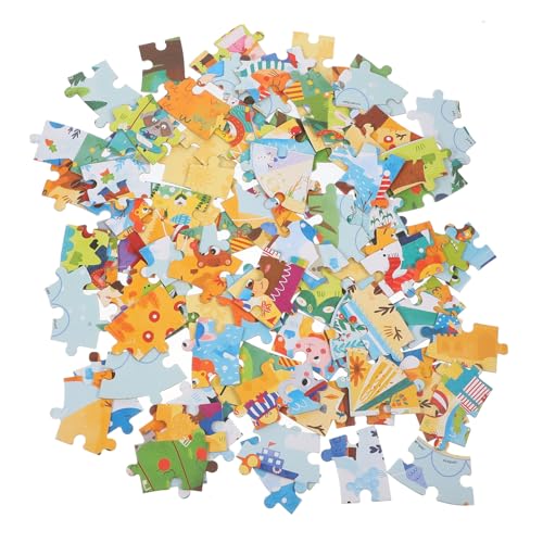 Yardwe Holzpuzzle Rundes Tierpuzzle Montessori Lernspielzeug Frühpädagogisches aus Holz Leichtes Langlebiges Lernspielzeug mit Cartoon Motiven Feinmotorik und Hand Auge Koordination von Yardwe
