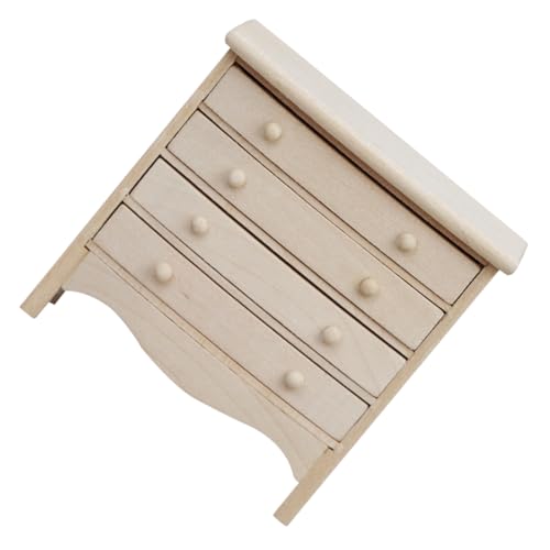 Yardwe Holzschrank Für Puppenhaus Exquisite Möbel Mit Dekorativer Hausschrank Für DIY Puppenstube Und Fotorequisiten von Yardwe