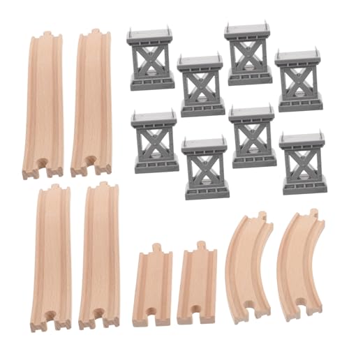 Yardwe Holzspielzeug Eisenbahnset mit Kreativer Brückenunterstützung und Aufsteigenden Gebogenen Schienen Fördert Familieninteraktion und Fantasievolles Geeignet für Erweiterung des Yardwe Holzspielzeug Eisenbahnset mit Kreativer Brückenunterstützung und Aufsteigenden Gebogenen Schienen Fördert Familieninteraktion und Fantasievolles Geeignet für Erweiterung des von Yardwe