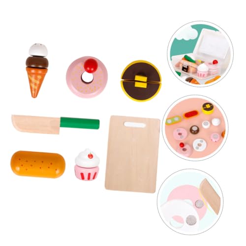 Yardwe Holzspielzeug Schneidset für Realistische Dessert Simulation Kochspielzeug für Sicheres und Langlebiges für Kreative Rollenspiele und Yardwe Holzspielzeug Schneidset für Realistische Dessert Simulation Kochspielzeug für Sicheres und Langlebiges für Kreative Rollenspiele und von Yardwe