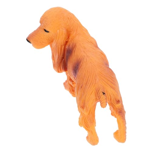 Yardwe Hundeskulptur Simulation Cocker Spaniel-Modell Welpenzahnen Hundespielzeug Für Tiere -lernspielzeug Welpenspielzeug Cocker Spaniel Hundefiguren Spielzeughund PVC Brown von Yardwe