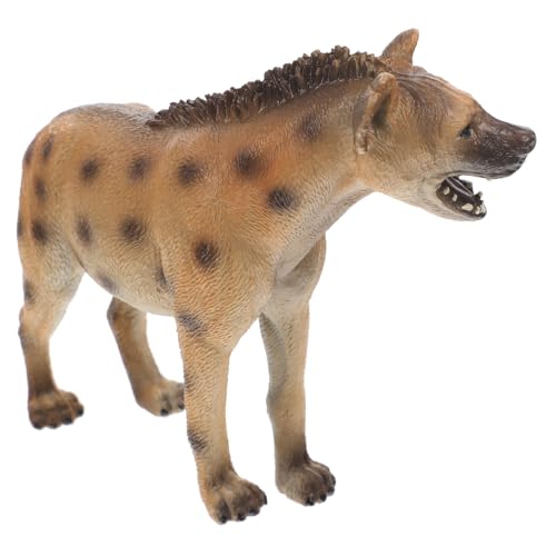 Yardwe Hyänen Modell für Realistische Hyäne aus Kunststoff Wildtierspielzeug für Kreative Deko und Lernspiel Miniaturgärten und von Yardwe