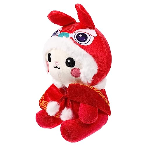 Yardwe Jahr Der Hasenpuppen Hasenpuppe Entzückendes Häschendekor Hasen-stofftier Hase Gefüllte Puppe Kaninchengefüllter Desktop-kaninchenpuppe Plüsch von Yardwe