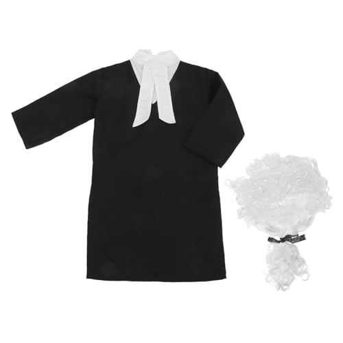 Yardwe Juristen Kostüm mit Richterrobe und Perücke Langärmeliger Anzug für Rollenspiel Halloween Schulaufführungen und Karneval Weiches Hautfreundliches Material Pflegeleicht Yardwe Juristen Kostüm mit Richterrobe und Perücke Langärmeliger Anzug für Rollenspiel Halloween Schulaufführungen und Karneval Weiches Hautfreundliches Material Pflegeleicht von Yardwe
