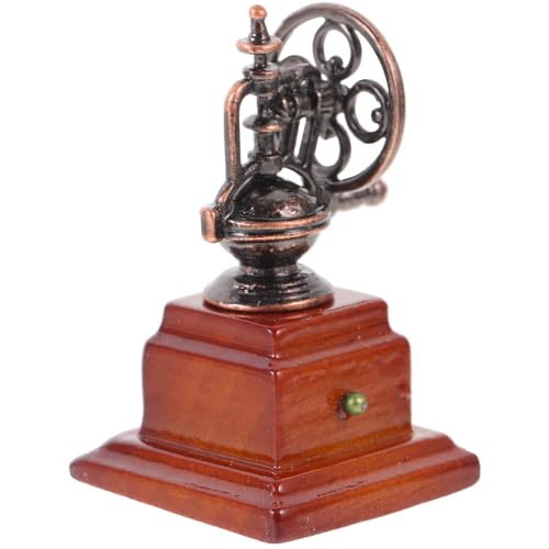 Yardwe Kaffeemaschinen-Ornamente Kaffeevollautomaten Puppenhaus Spielzeuge Kaffeekocher Kaffeekapselmaschine Kaffeepadmaschine Kaffeemaschine Miniaturgerätemodell Holz Brown von Yardwe