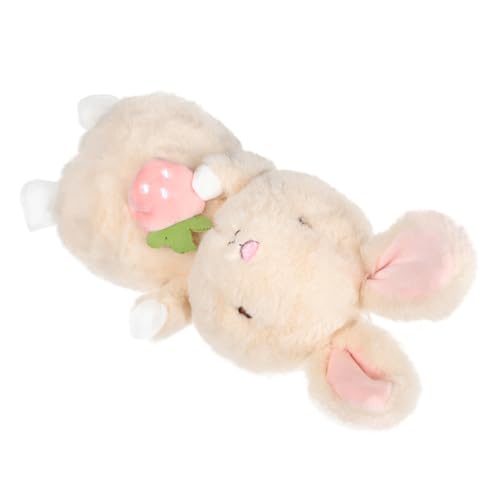 Yardwe Kaninchenpuppenspielzeug Plüsch Realistisch Hase Häschen-puppenverzierung Desktop-Ornament Kaninchenhandwerk Kaninchen-Puppen- Osterdekor Kaninchen- Pp Baumwolle Brown von Yardwe