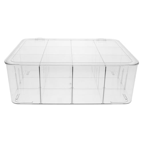 Yardwe Karten Aufbewahrungsbox Transparente Kartenhülle für Visitenkarten Langlebiger Kartenhalter mit Abnehmbaren Fächern für Organisation von Sammelkarten von Yardwe
