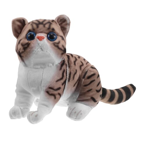 Yardwe Katzenspielzeug Simulationskatzenpuppe Simulierte Tierornamente Cartoon - Katzenfigur Kuscheltiere Für Mädchen Ausgestopfte Tierfiguren Simulationstierpuppe Plüsch von Yardwe