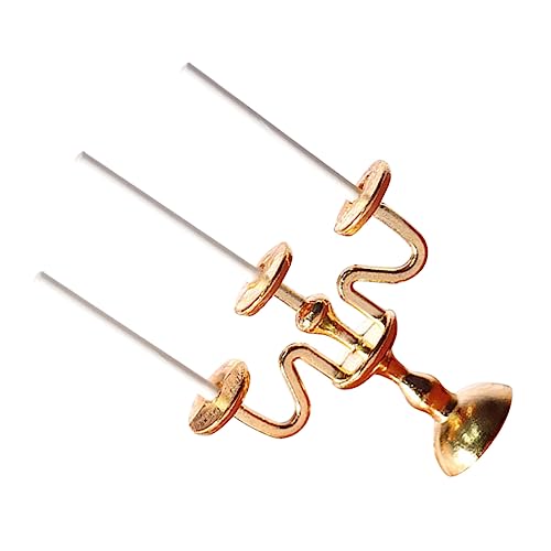 Yardwe Kerzenständer Goldene Dekoration Für Puppenhäuser Retro Kerzenhalter Für Kreative Deko Für von Yardwe