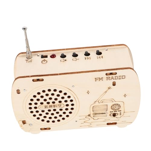 Yardwe Kinderradio Zum Bauen Von Stielen Bastelset Für Wissenschaftliches Schreibtischspielzeug Funkgebäude -kit Bausatz Für Vorbauradios Kinderspielzeug Khaki Metall von Yardwe
