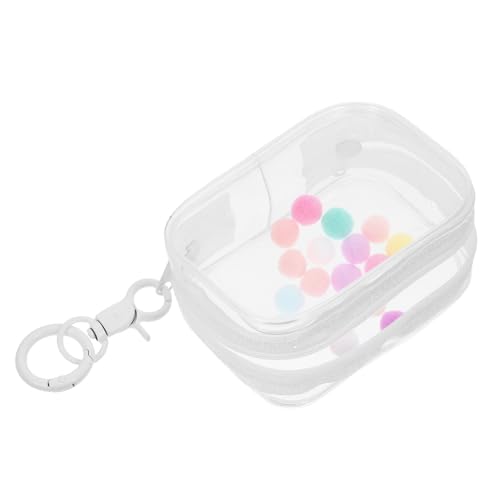 Yardwe Kleine Puppen-Aufbewahrungstasche Zum Aufhängen, Blindboxen, Organizer, Reißverschluss, Figuren, Sammlerstücke, Vitrine Mit Schlüsselanhänger, Pompom-Ball Für Puppen, von Yardwe