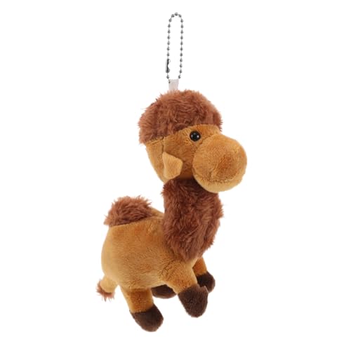 Yardwe Kleiner Kamelanhänger Kamel Stofftier ausgestopftes Kamel Partygeschenk Plüschkamelen Schlüsselanhänger Kamel Kamelfigur Kamelspielzeug für Legierung Light Brown von Yardwe