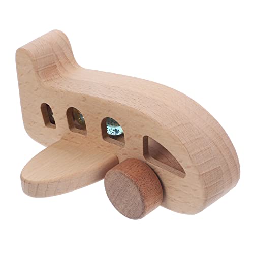 Yardwe Kleines Holzflugzeug Modellspielzeug Für Junge Mädchen Rasselspielzeug Mit Lernfunktion Fördert Hand Koordination Kreativität Für Ab Jahren Natürlichem von Yardwe