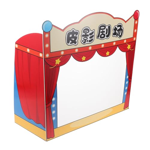 Yardwe Kleines Puppentheater für Kindergarten Schattenpuppen Theater Requisiten für Geschichtenerzählen und Kreative Spiele Authentische Bühnenkulisse für Interaktives Lernen und von Yardwe