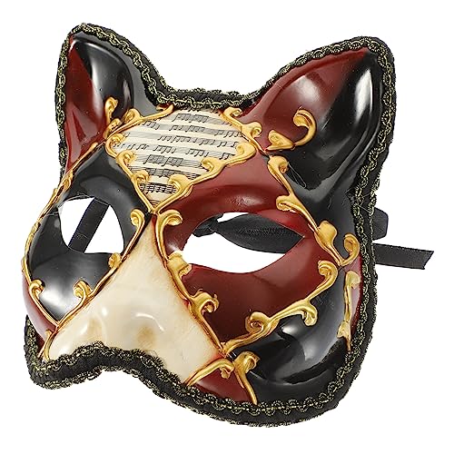 Yardwe Kostüm Ball Fuchs Halbmaske Witzige Karnevalsmaske für Partys Cosplay Halloween Komfortabel mit Realistischem Fellsdesign für Frauen und Besondere Anlässe von Yardwe