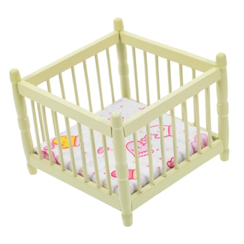 Yardwe Krippe Mini Möbel Kinderbetten Klein Miniatur Winzig Unser Puppenbett Holzwiegen Babybett Puppenhauszubehör Puppenhausmöbel Light Green Birke Yardwe Krippe Mini Möbel Kinderbetten Klein Miniatur Winzig Unser Puppenbett Holzwiegen Babybett Puppenhauszubehör Puppenhausmöbel Light Green Birke von Yardwe