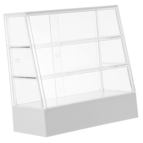 Yardwe Kuchenschrank Modell Für Puppenhaus Weißer Mini Kuchenschrank Mit Schiebetür Puppenhaus Dekoration Kuchenvitrine Für Kreative Rollenspiele Und DIY Projekte von Yardwe
