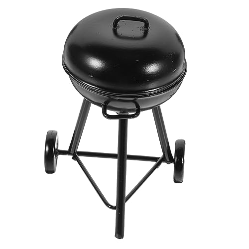 Yardwe Küchengeräte puppenhauszubehör Puppen tun so, als würden sie Mini-Puppenhaus- Mini-Kochgeschirr-Modell Kleiner Hausgrill Miniatur-Grillrost Grill Modell Eisen von Yardwe