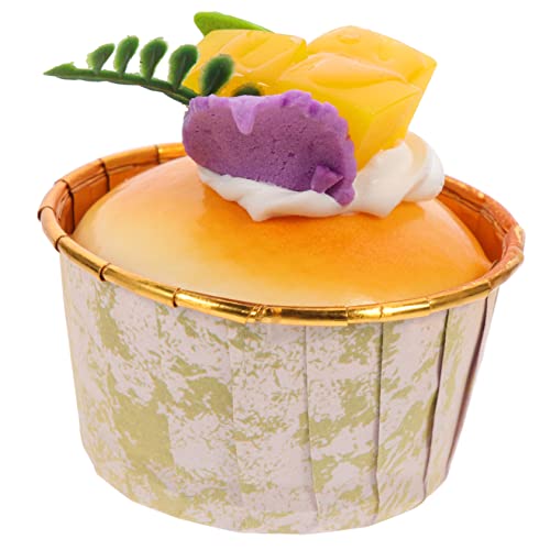 Yardwe Künstliches Cupcake Modell Simuliertes Dessert Modell Für Partydekoration Delikates Kuchenmodell Goldrand Design Yardwe Künstliches Cupcake Modell Simuliertes Dessert Modell Für Partydekoration Delikates Kuchenmodell Goldrand Design von Yardwe