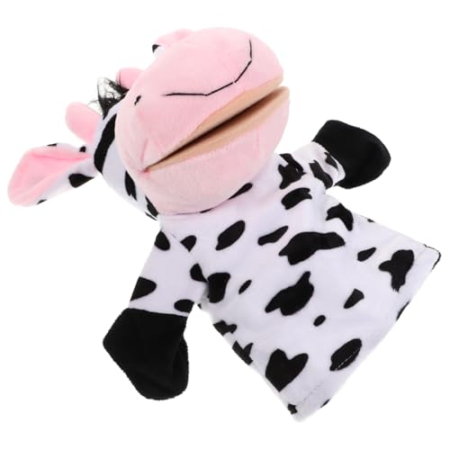 Yardwe Kuh Handpuppe mit Beweglichem Plüschspielzeug für Kreatives Geschichtenerzählen und Interaktives für Kindergeburtstage und Weihnachtsfeiern Yardwe Kuh Handpuppe mit Beweglichem Plüschspielzeug für Kreatives Geschichtenerzählen und Interaktives für Kindergeburtstage und Weihnachtsfeiern von Yardwe