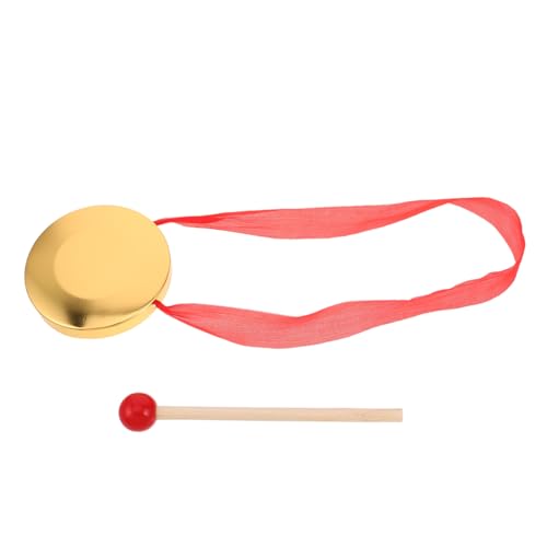 Yardwe Kupfer Gong mit Holzhammer und Hängeband Traditionelles Chinesisches Schlaginstrument für Dekoration für Musikunterricht und Aufführungen von Yardwe