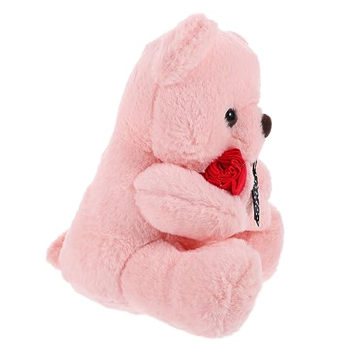 Yardwe Kuscheltier Bärenpuppe mit Niedlicher Plüschbär für Valentinstag Lebendige Bärenform für Besondere Anlässe Geschenkidee für Jungen von Yardwe