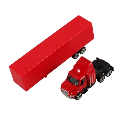 Yardwe LKW Modell Aus Legierung Rotes Transport Tischdekoration Für Jungen Für Kinderzimmer Wohn Und Arbeitsräume Und Langlebig Retro Design von Yardwe