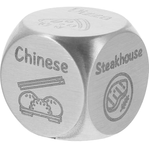 Yardwe Lebensmittelentscheidungswürfel lustig viel Entscheidungswürfel Lebensmittelentscheider klein Essenswürfel Lebensmittelentscheidungsspiel Partyspielwürfel Rostfreier Stahl Silber Yardwe Lebensmittelentscheidungswürfel lustig viel Entscheidungswürfel Lebensmittelentscheider klein Essenswürfel Lebensmittelentscheidungsspiel Partyspielwürfel Rostfreier Stahl Silber von Yardwe