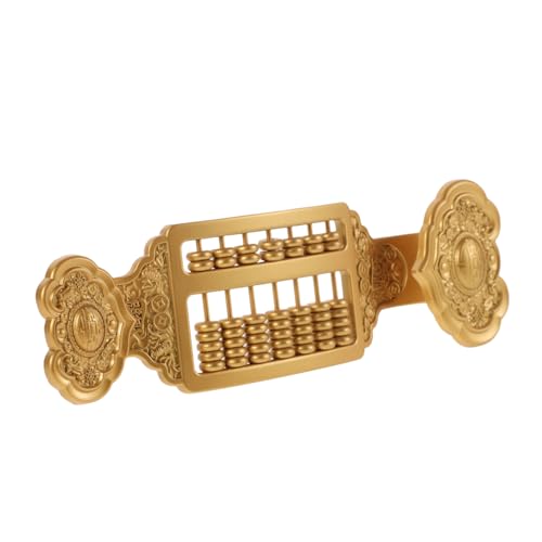 Yardwe Lehrmittel Für Abakus Dekorativer Abakus Abakus-Statue Büro-abakus-Ornament Dekorative Abakusstatue Tisch-abakus-Ornament Vintage-abakus-Handwerk Golden Messing von Yardwe