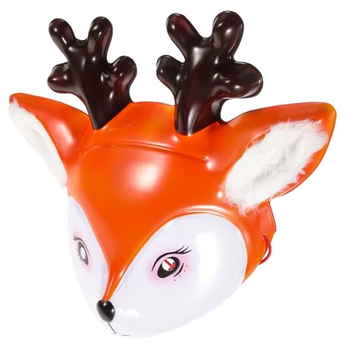 Yardwe Leichte Hirsch Tiermaske Halloween Cosplay Requisite für Karneval Party Bühnenauftritt Maske für Erwachsene von Yardwe