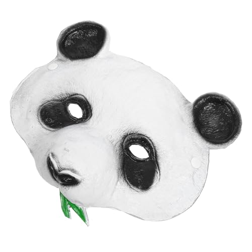 Yardwe Leichte PU Panda Maske für Erwachsene Atmungsaktives Tier Kostüm Realistische Details Komfortables Design für Halloween Karneval und Cosplay Partys von Yardwe