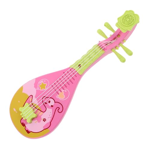 Yardwe Leichtes Chinesisches Pipa mit Dinosaurier-Motiv Traditionelles Saiteninstrument für Ergonomisch Geformt für Motorikförderung als Bühnenrequisit und Fotoaccessoire von Yardwe