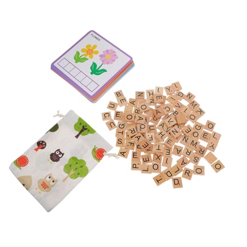 Yardwe Lernspielzeug Alphabet Holzblöcke Teiliges Buchstaben Puzzles Frühförderung Sprachentwicklung Vorschule für Kleinkinder und Vorschulkinder von Yardwe