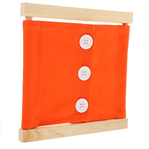 Yardwe Anziehspielzeug für Vorschulkinder Sensorisches Beschäftigungsbrett Lernspielzeug aus Holz und Stoff Krawattenspielzeug für Kindergarten Knopf Spielzeug für Kleinkinder von Yardwe